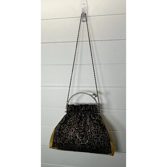 Handmade Celestial Handbag/Kiss Closure/Removable Strap Black/Gold Fairy Grunge - Picture 3 of 13